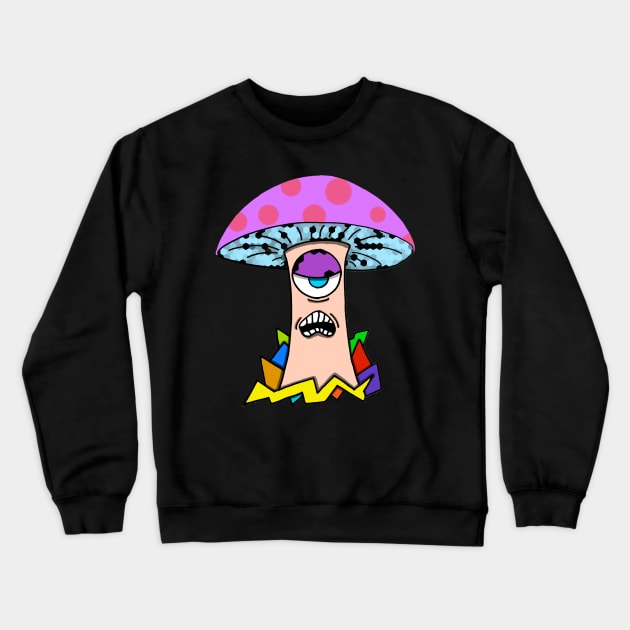 psilo the mushy mushroom Crewneck Sweatshirt by williambazar@gmail.com